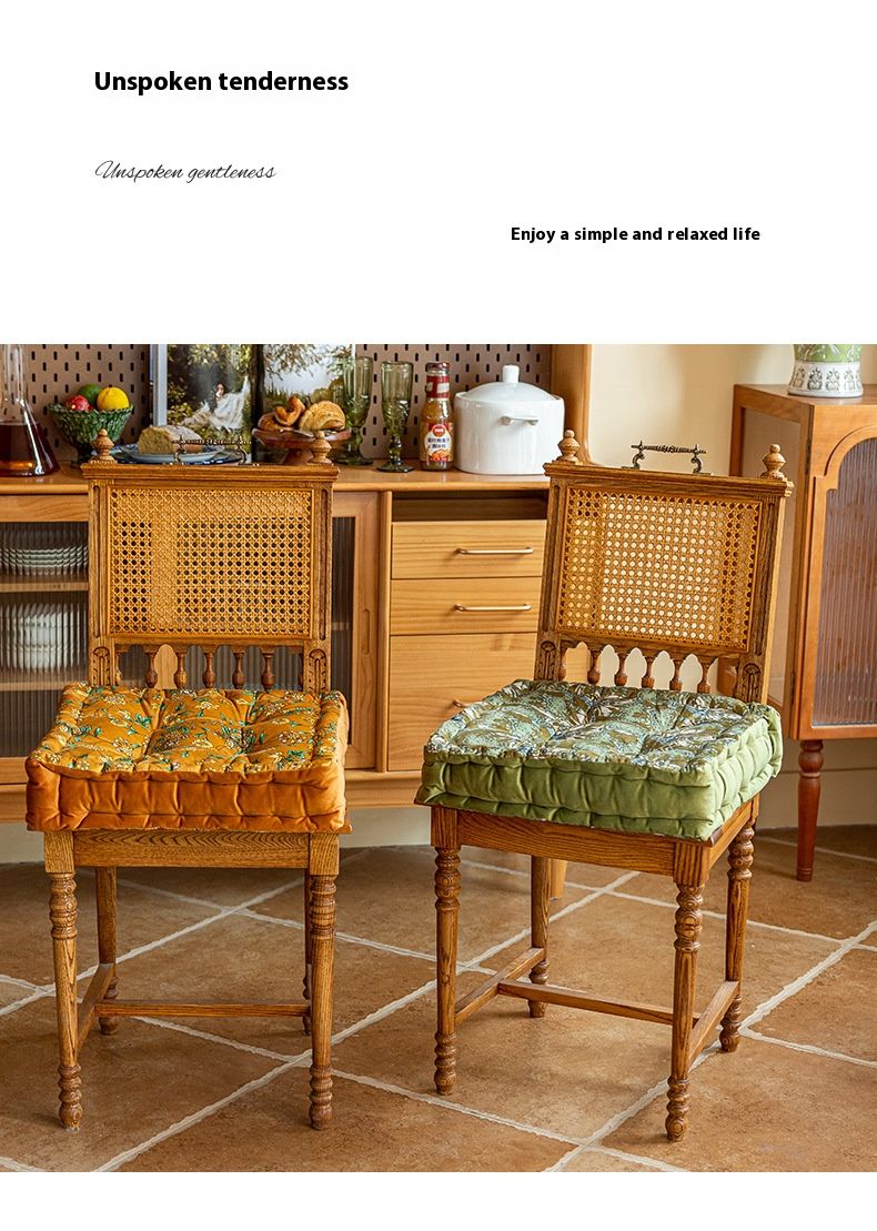 Cuscino per sedia da pranzo moderno con motivo geometrico – Cuscino per sedia da pranzo in cotone PP spesso (40x40 cm, base antiscivolo, design astratto, motivo verde/iride)_voghion.com