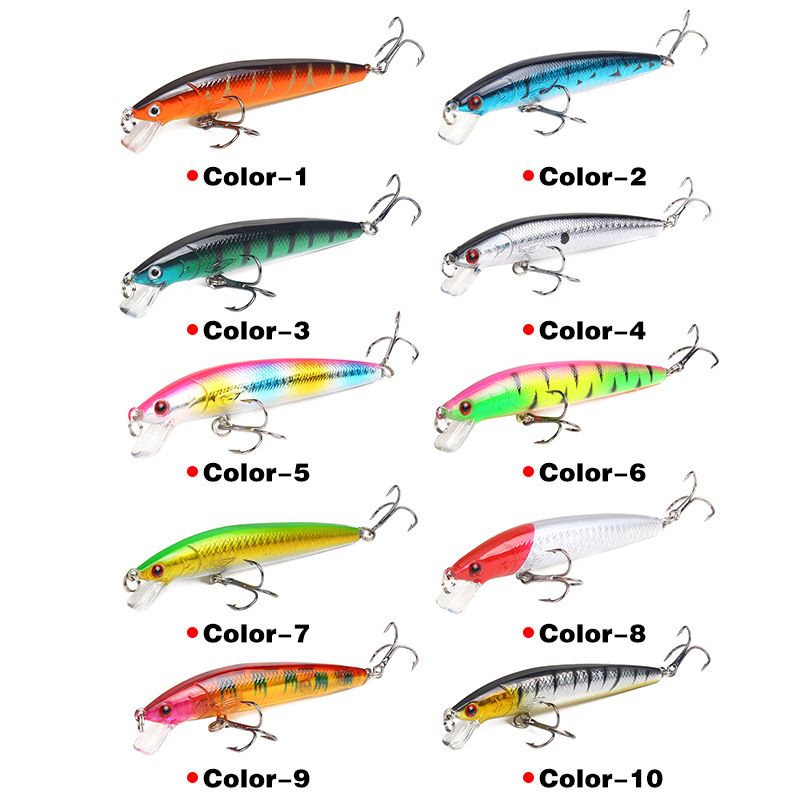 Cebo de pesca transfronterizo: señuelo de plástico duro realista con cuentas flotantes de 10 cm/9 g. Producto de aparejos de pesca._voghion.com