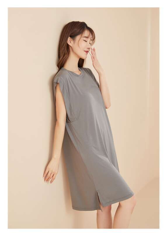 Modal Sleepwear With Chest Cushion In Summer, Anti Protrusion Point, Eucalyptus Antibacterial Thin Home Clothes, Vest_voghion.com
