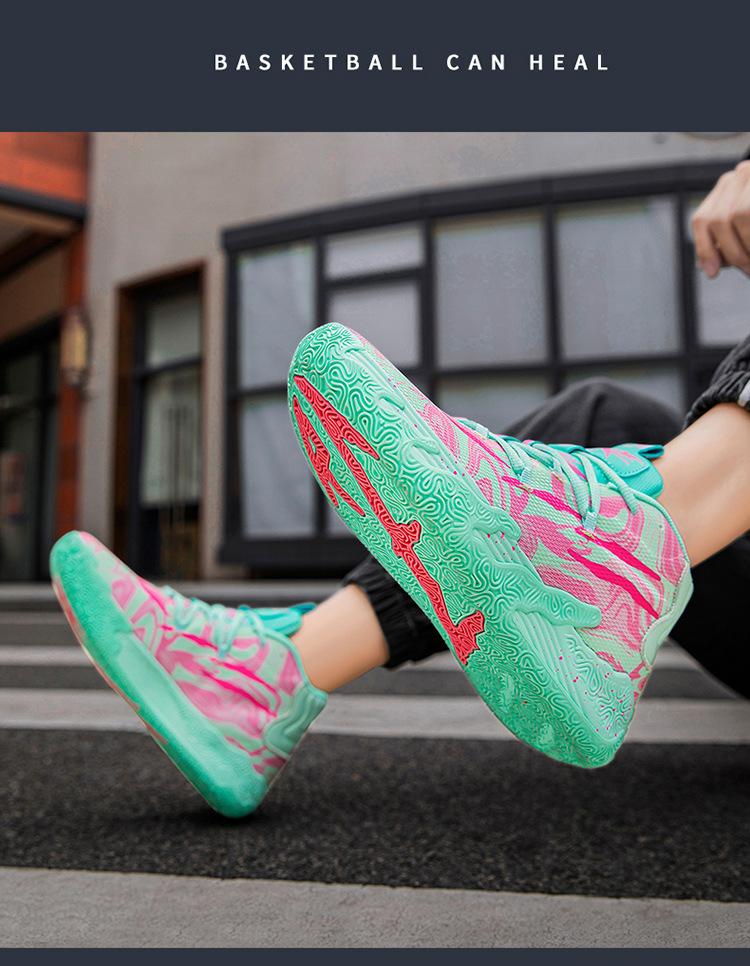 Zapatillas deportivas de baloncesto para estudiantes varones, prácticas zapatillas deportivas para niños con suelo de cemento que absorben los golpes, resistentes al desgaste y antideslizantes_voghion.com