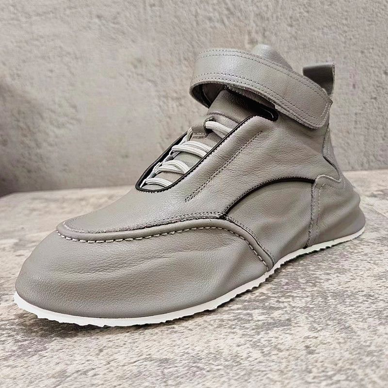 Herren-High-Top-Schuhe aus Rindsleder mit trendiger Tasche und Sohle, Freizeitschuhe für Herren_voghion.com