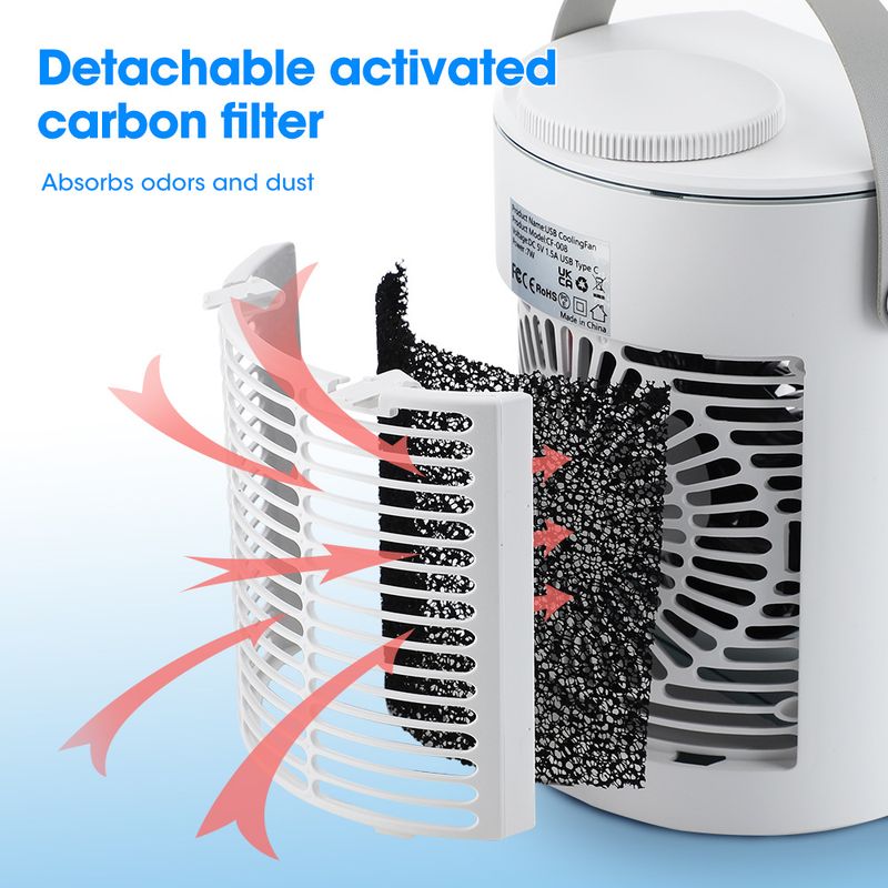 Explosives Desktop Cooler Office Mute Humidification Spray Electric USB Mini Air Conditioner Fan_voghion.com