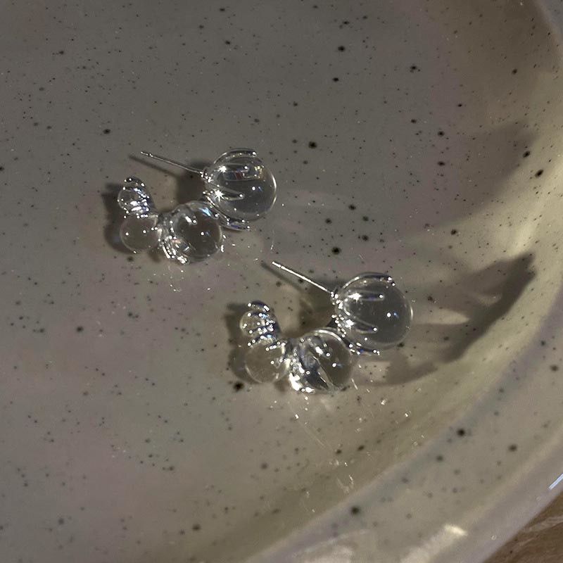 Boucles d'oreilles à tige simples et légères en forme de C pour femmes, style niche luxueux et léger, tendance_voghion.com