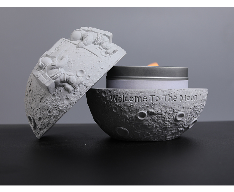 Moon Fireless Gypsum Aromatherapy Candle Fragrance Expanding Stone Crowd Ins Decoration Planet Men's with Hand Gift_voghion.com