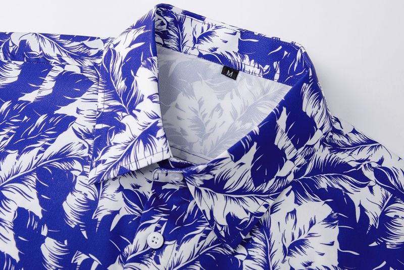 Men's Clothing Floral Short Sleeved Shirt Suits Summer Two Piece Suits_voghion.com