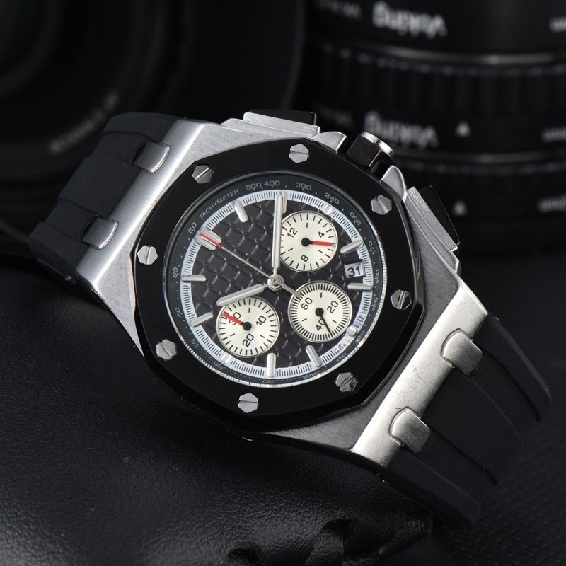 Armbanduhren für Männer 2025 Neue Herrenuhren Alle Zifferblätter funktionieren automatisch Maschinenuhr Hochwertige Top-Luxusmarkenuhr Herrenmode Gummiarmband_voghion.com
