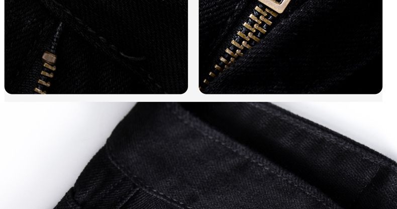 Men's Casual Denim Shorts – Black & White Loose Fit Straight Cut (Cotton, Summer Streetwear, Non-Stretch)_voghion.com