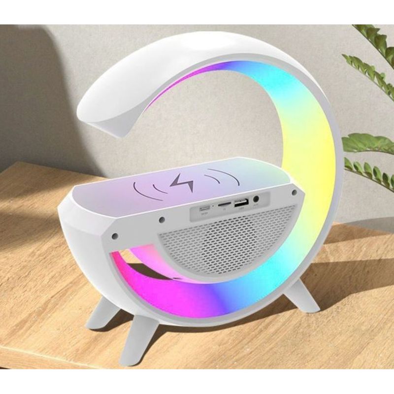 Duży głośnik Bluetooth G2301, zegar z funkcją ładowania i oświetleniem atmosferycznym BT-3401, ładowarka bezprzewodowa G63_voghion.com