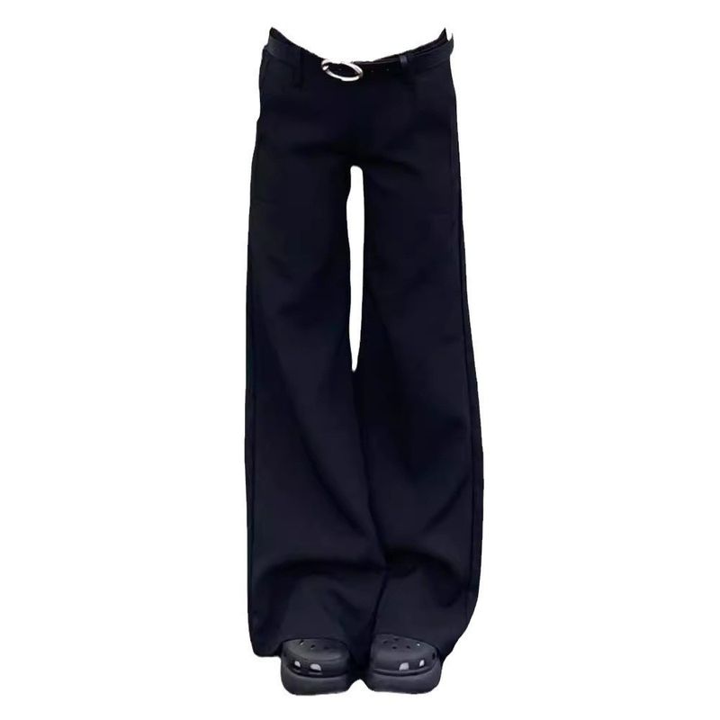 Tall Extended Version American Style Jeans For Women High Waist Slightly Flared Wide Leg Loose Slimming Draped_voghion.com