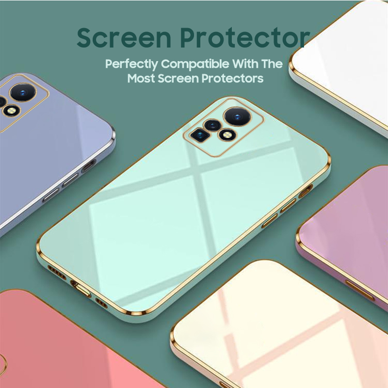 Funda de silicona con revestimiento cuadrado de lujo para Infinix Zero Xneo XPro X NEO Pro, funda protectora ultrafina y suave_voghion.com