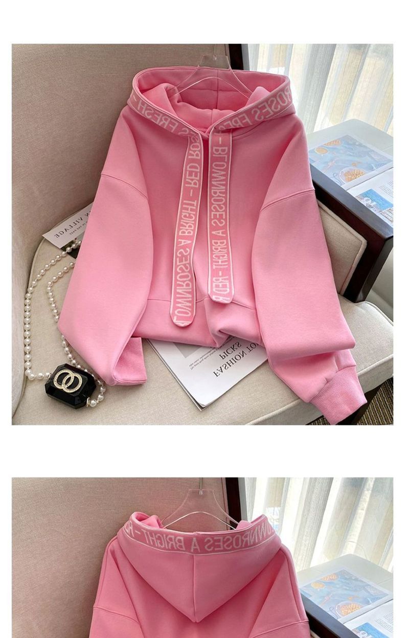 Women's Clothing In Autumn And Winter, Plus Velvet And Thickened, Loose And Age Reducing Tops, Design, Fruit Green, Versatile Jacket For Students_voghion.com