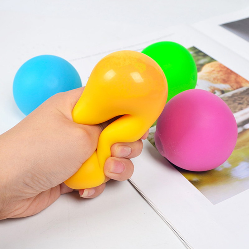 ToysMall Jucărie de stoarcere a mingii Super moale TPR Jucărie de strângere a mingii colorate pentru ameliorarea stresului Jucărie de strângere cu bile de ventilație elastică_voghion.com