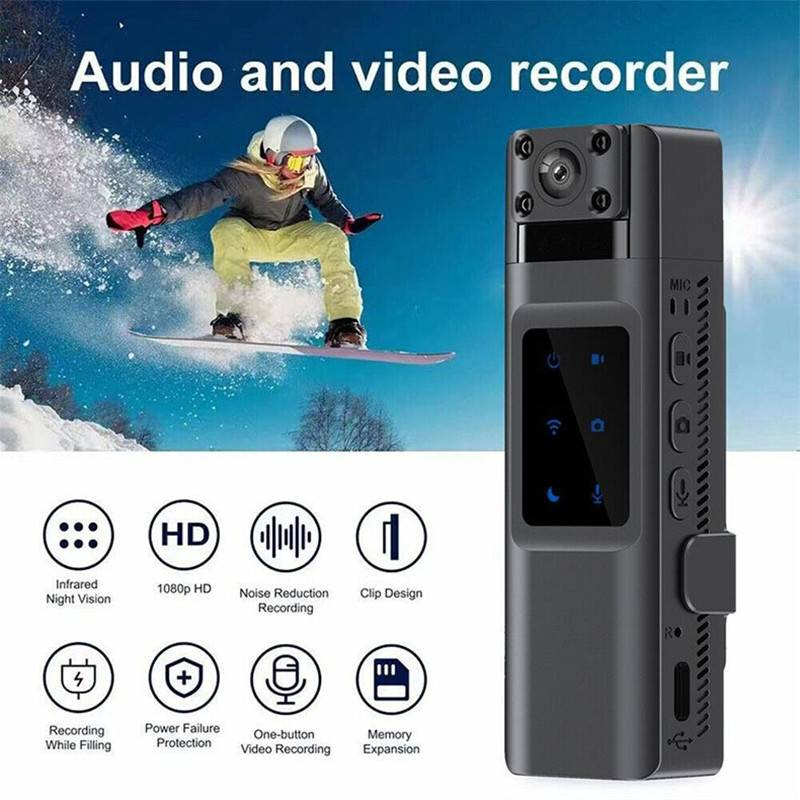 1080p Portable Personal Recorder With WiFi Mobile Interconnection, Conference Recorder Without A Screen, Comes With A 32GB Card._voghion.com