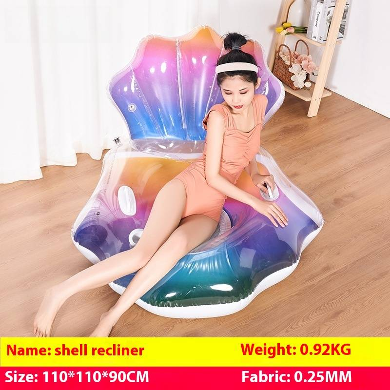 Animal Inflatable Air Cushion Floating Raft Reclining Chair Bed On Water Adult And Children Mermaid Recliner Shell Shark Turtle Electric Ray Whale_voghion.com