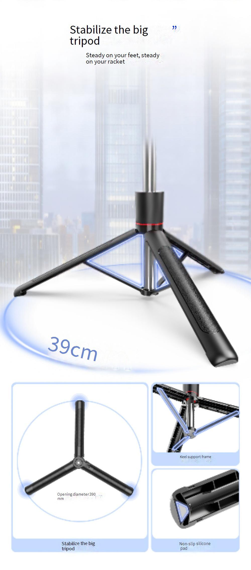 Bastão de selfie F16 com controle remoto Bluetooth, tripé e luz de preenchimento dupla - Suporte extensível para celular para fotos e vídeos estáveis, rotação de 360°_voghion.com