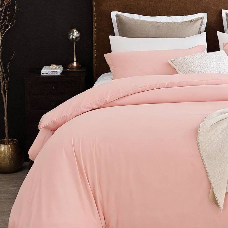 Solid Color Quilt Cover Pillowcase Three-Piece Bedding Set - Ultra Soft Microfiber Hotel Collection - Quilt With Button Closure And Two Pillowcases_voghion.com