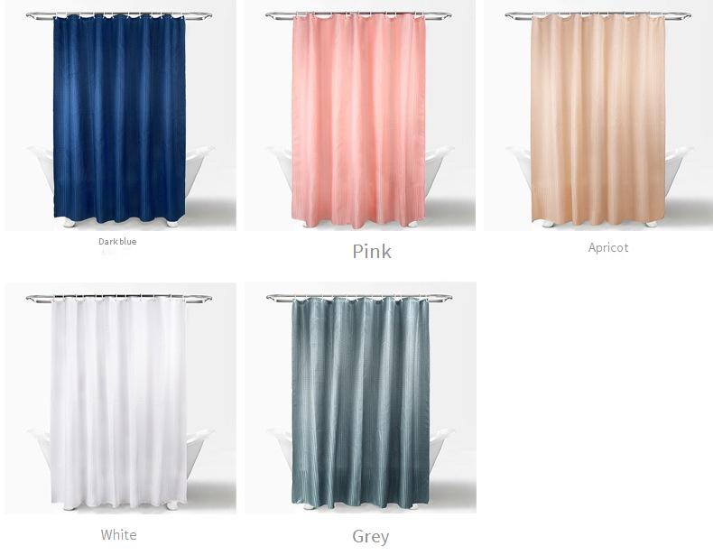 Duschvorhang mit Waffelmuster – strapazierfähiger Hotel-Badewannenvorhang aus Polyester, wasserabweisend, Design ohne Löcher (180 x 180 cm, 6 elegante Farben)_voghion.com
