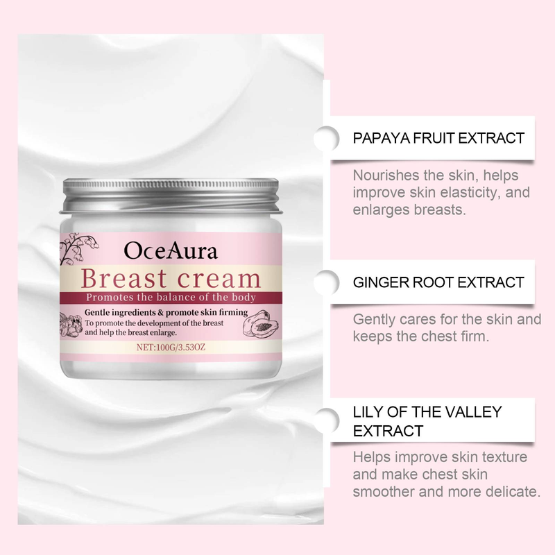 Crema rassodante al petto alla papaya - Formula idratante, rimpolpante e levigante per la cura quotidiana del massaggio al petto_voghion.com