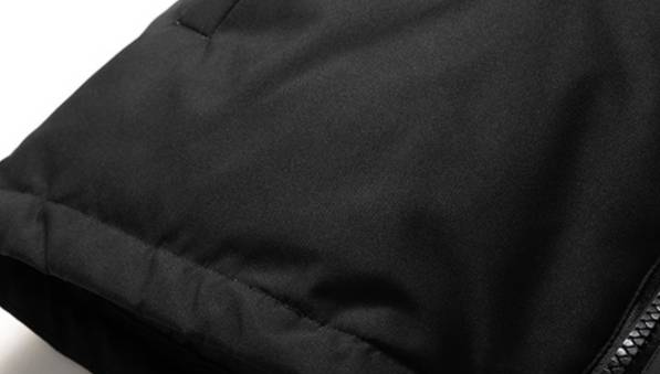 Unisex Kurze Pufferjacke Winter Warm Glänzender Mantel Hochwertige Entendaunenfüllung Wasserdicht Winddicht Schwarz Weiß_voghion.com