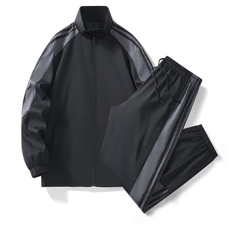 2026 Fashion Tracksuits Youth/Men Stand Collar Zipper Sweatshirts + Lace-Up Sweatpants 2 Piece Casual Sport Sets M-4XL_voghion.com