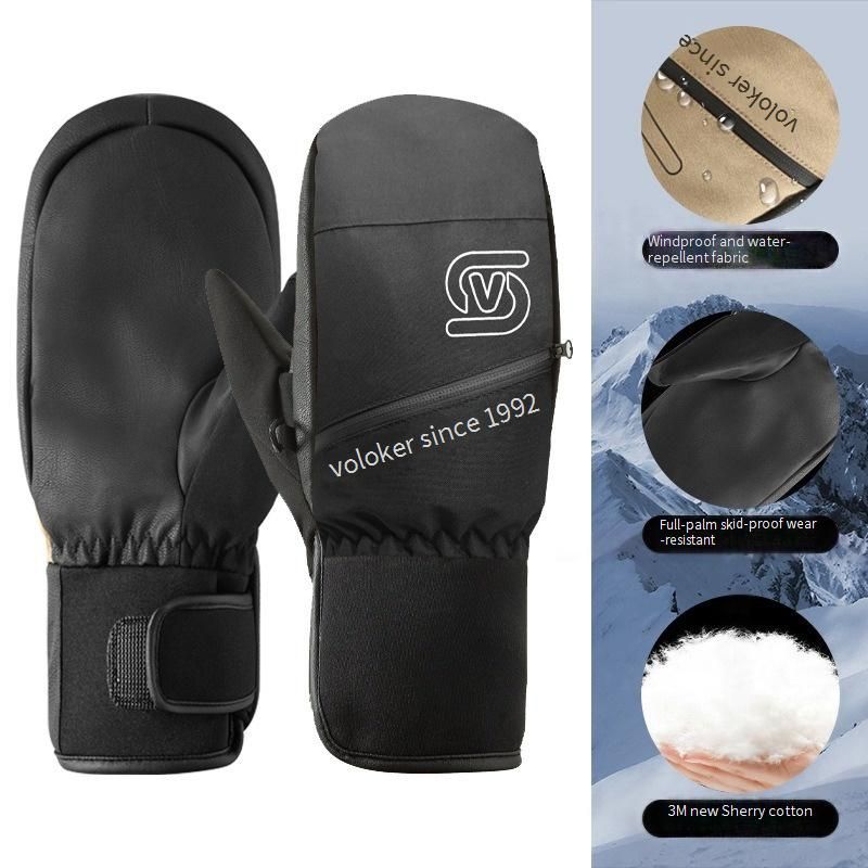 Unisex touchscreen skihandschoenen - waterdichte en winddichte thermische wanten voor snowboarden, fietsen en winterse buitenactiviteiten_voghion.com