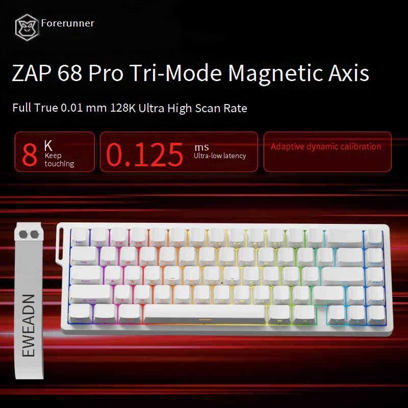 Clavier de jeu ZAP68 à axe magnétique – Temps de réponse de 0,01 ms, taux d'interrogation de 128 000 Hz, taux de rapport de 8 000 Hz, trois modes_voghion.com