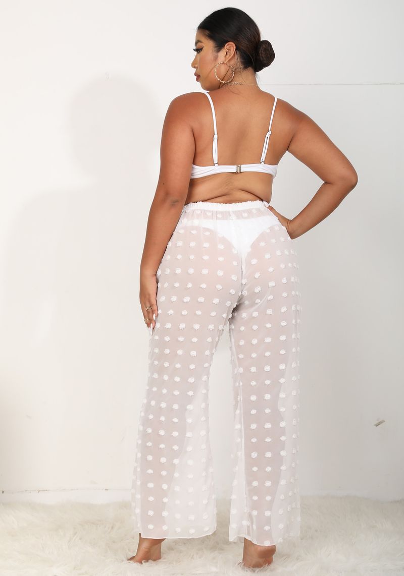 plus size γυναικεία ρούχα σέξι διαφανές τρισδιάστατο σιφόν παντελόνι παραλίας παντελόνι φαρδύ ίσιο παντελόνι καθημερινό παντελόνι_voghion.com