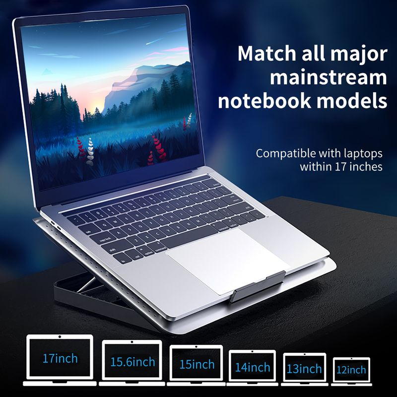 Xinweiqing laptopkoeler Dual USB verstelbare draagbare geluidsarme notebook-koelpad voor gaming_voghion.com