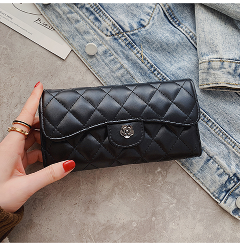 Damen Geldbörse Clutch Ledertasche Münzbörse Kreditkartenhalter_voghion.com