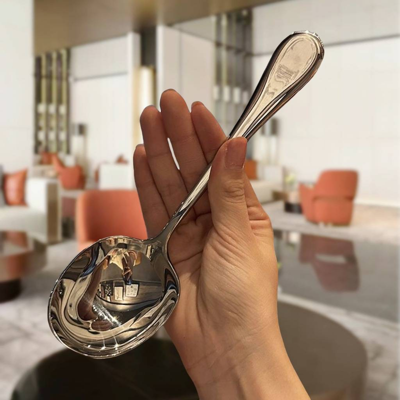 Stainless Steel Soup Spoon – Long Handle Kitchen Utensil for Home, Camping, and Picnics – Minimalist Design for Easy Drinking and Serving_voghion.com
