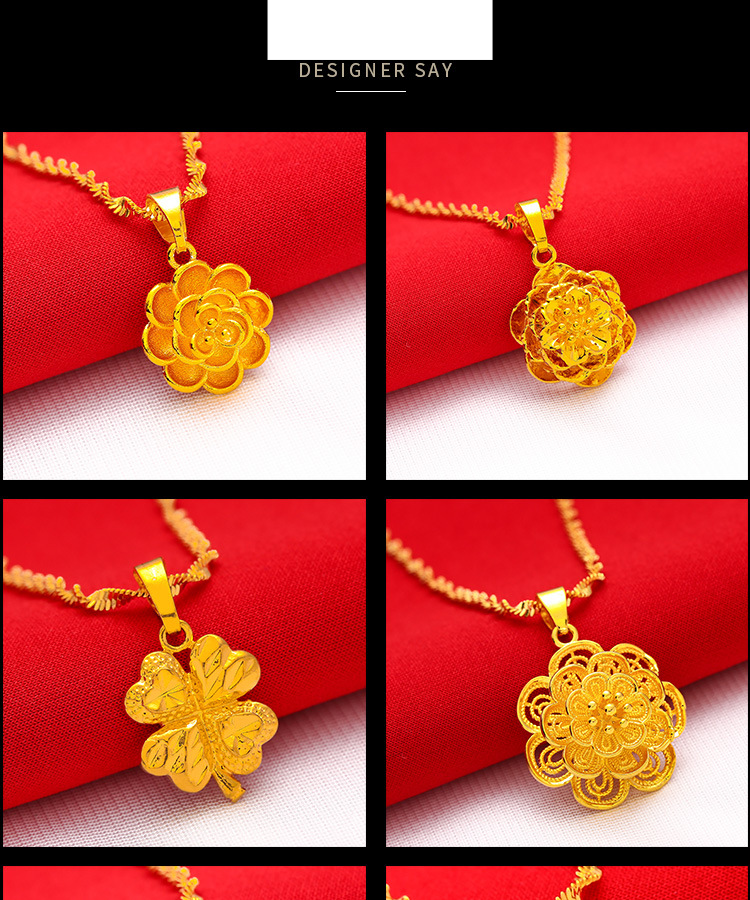 Unisex new live streaming generation style women's box chain packaging flower water ripple multi-layer bracelet colorfast necklace_voghion.com