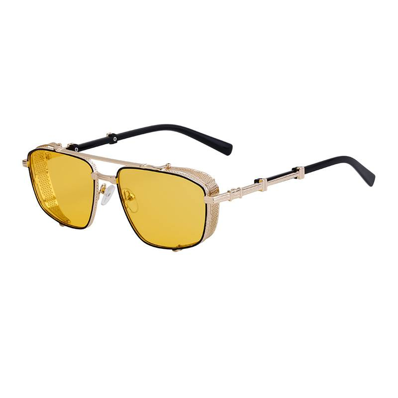 European And American Fashion Box Sunglasses Men's Retro Punk Cross-border Glasses Advanced Sunglasses_voghion.com