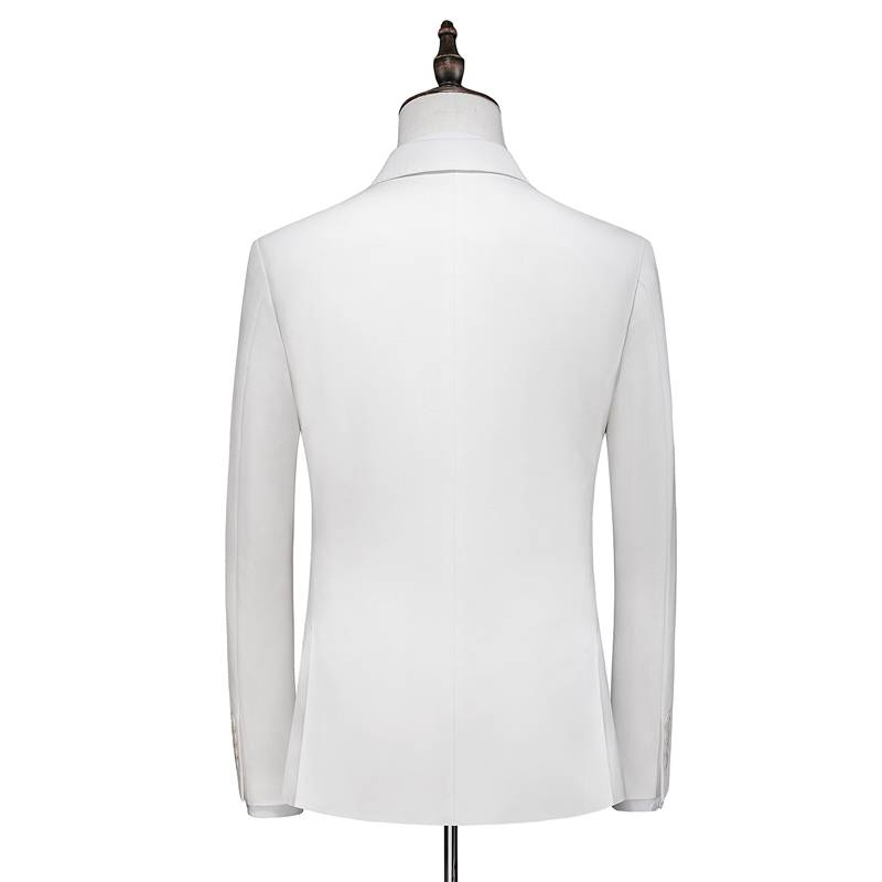 Men's Casual European And American Business Gentleman, Double-breasted Suit, Groom, Best Man, Host, Three-piece Suit + Waistcoat + Long Pants_voghion.com