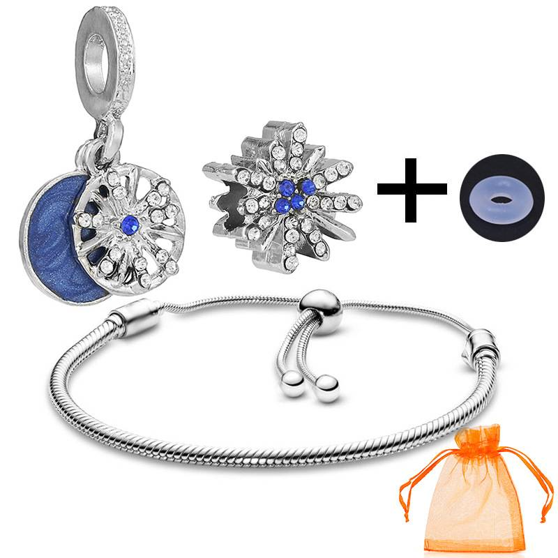 Charm Bracelets Luxury Accessories Diy Blue Diamond Star Accessories With Adjustable Length Basic Chain_voghion.com