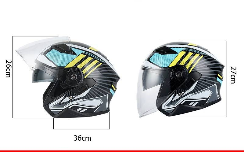 Universal Motorcycle Helmet With Dual Visor For Men & Women – ABS Shell, 3C Certified, All-Season Riding_voghion.com