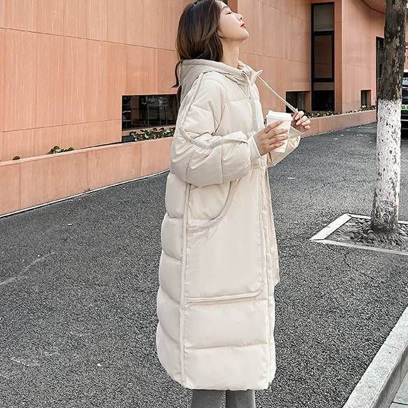 Übergroße Pufferjacke im koreanischen Stil – Wintermantel in sanften Pastellfarben für zierliche Frauen (S–XXL, Pistazie/Schwarz/Creme)_voghion.com