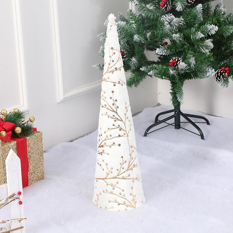 Premium Flocked Snow Christmas Tree Set - Large Tower Shape Holiday Decor For Home, Hotel, Mall & Window Displays_voghion.com