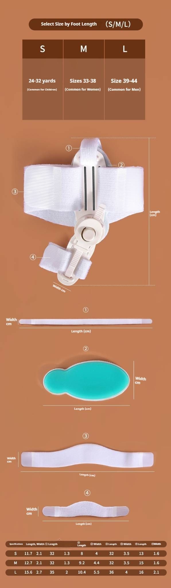 Hallux Valgus Corrector Brace – Adjustable Bunion Support For Day & Night Wear (Multiple Colors & Sizes)_voghion.com