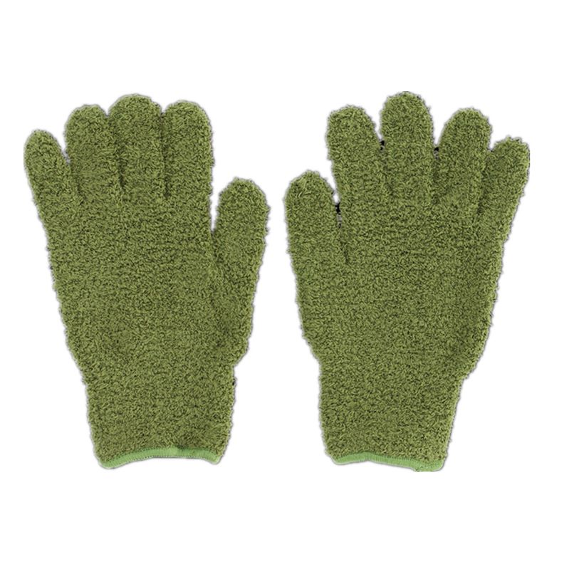 Microfiber Dust Removal Coral Fleece Car Wash Cleaning Solid Color Five-Finger Household Absorbent Hair Drying Gloves_voghion.com