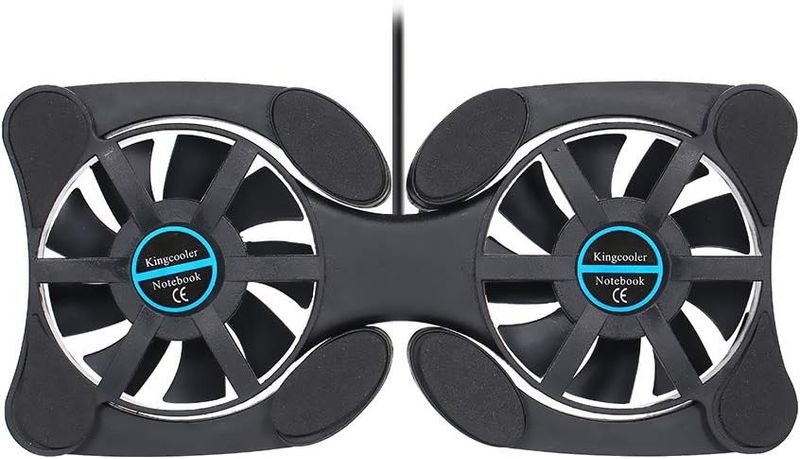 Stand Cooler Low Noise Portable Ultra Slim Gaming Cooling Pad Prevents Overheating For 7-15 Inch Laptop_voghion.com