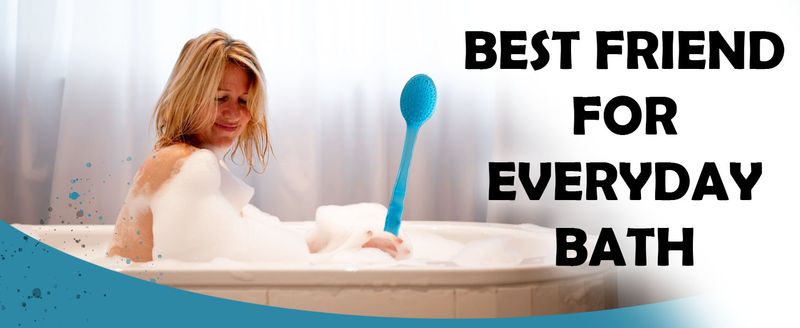 2-Pack Long Handle Body Brush - Soft Nylon Bristles For Back & Feet_voghion.com