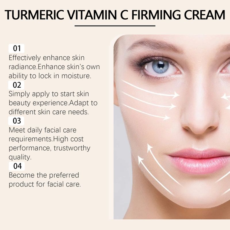 JAYSUING Turmeric Vitamin C Face Cream Gently Cares, Hydrates, Nourishes, Moisturizes, Tightens And Tender Skin_voghion.com