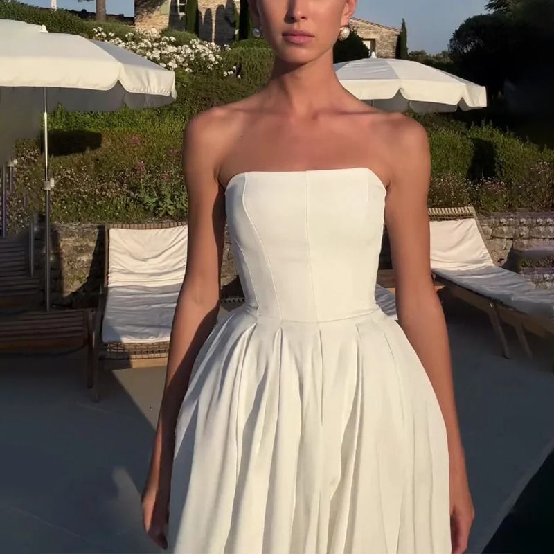 Sexy Off Shoulder Ruffle Wrap Dress For Women, Summer A-Line High Waist Bodycon Dress With Elastic Fabric, Party Clubwear, Sleeveless Long Dress_voghion.com