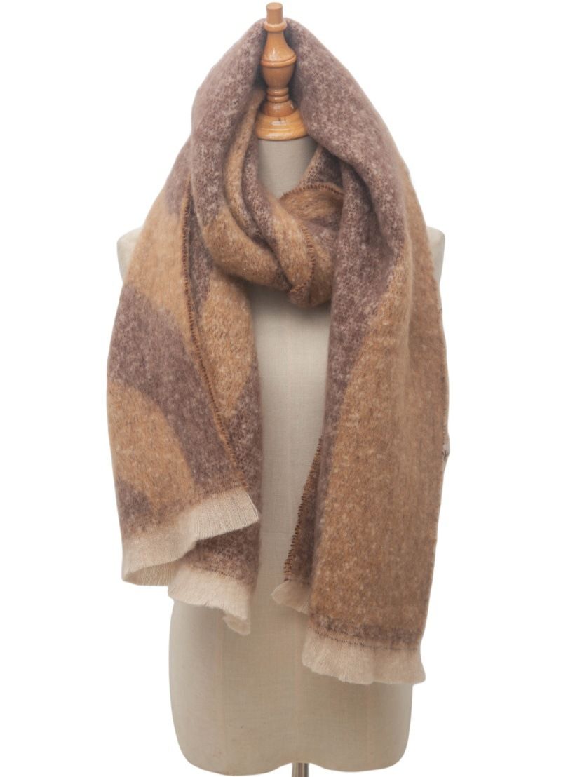 La nuova sciarpa in saldo in Europa e negli Stati Uniti in autunno e inverno sciarpa scialle jacquard in filato circolare_voghion.com