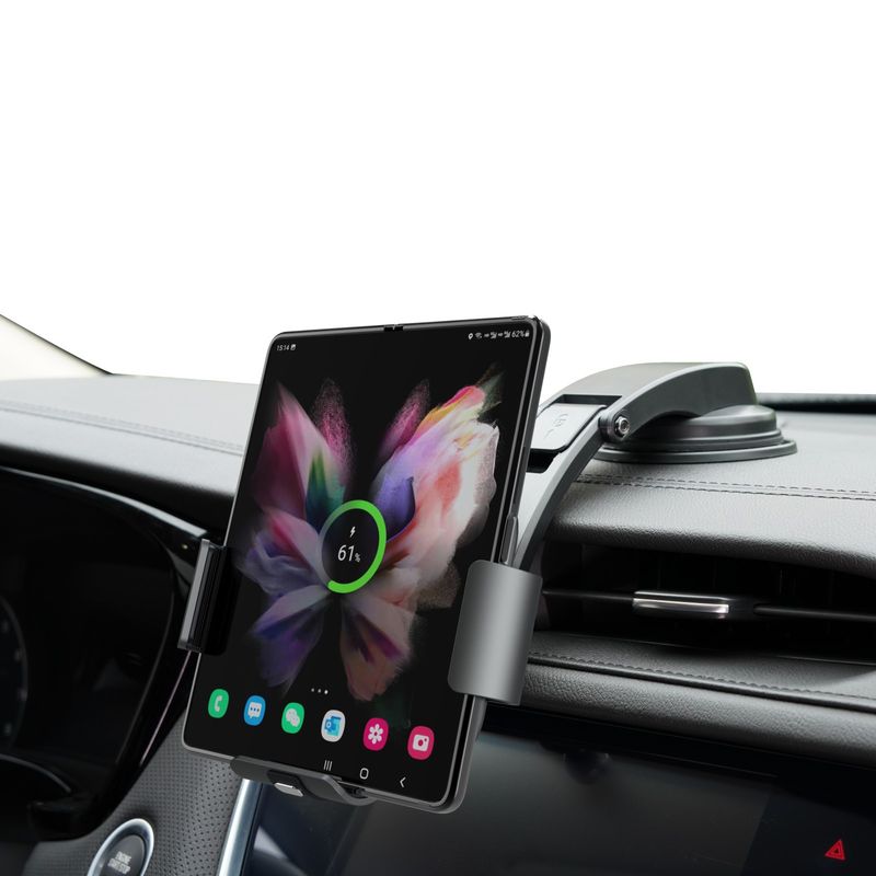Support de téléphone portable pour chargeur sans fil de voiture Samsung ZFold5 certifié KC, adapté à l'écran pliant Xiaomi Huawei OPPO_voghion.com