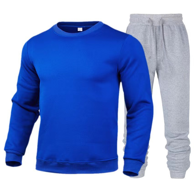 Neues Herren-Sportmode-Casual-Winter-Set mit einfarbigem Rundhalsausschnitt und Hose_voghion.com