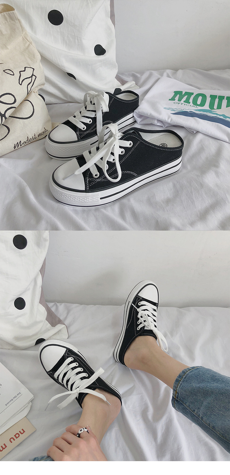 Scarpe di tela Baotou, pantofole alte con tacco interno da donna, scarpe comode da donna 8057_voghion.com