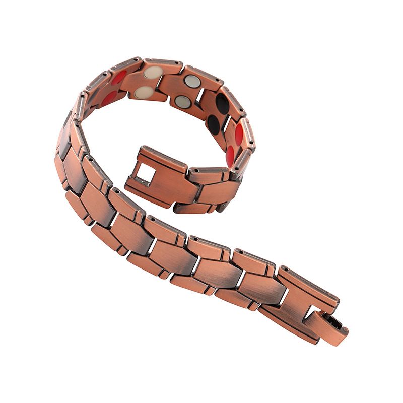 Sechseckiges Magnetarmband für Männer und Frauen – Verstellbare Unisex-Manschette mit geometrischem Design – Stilvoller Paarschmuck in Silber, Gold, Roségold und Schwarz_voghion.com
