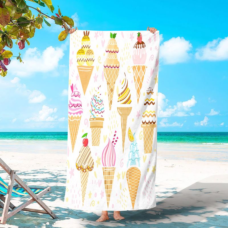 Toalha de praia de melancia estampada toalha de surf adulto cobertor absorvente à beira-mar xale_voghion.com