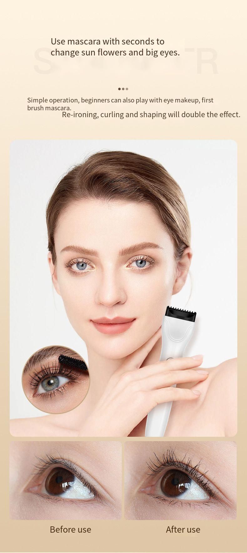 New Electric Portable Rechargeable Heated Eyelash Perm Curler_voghion.com